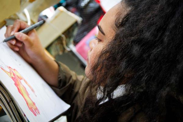 whitireia art student drawing