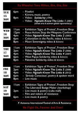 Festival Schedule