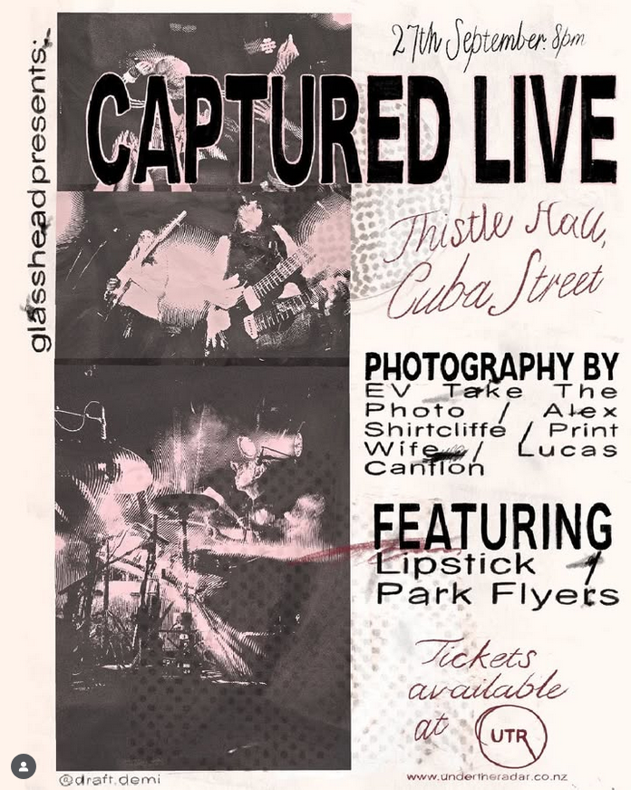 Captured Live gig poster for September 27th