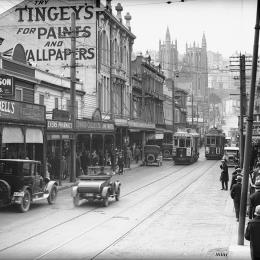 Campbell's store on Manners Street looking west, c. 1928