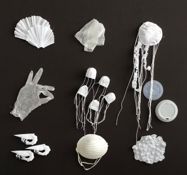 artwork by Clare Smith. Image of Materials plastic and found objects