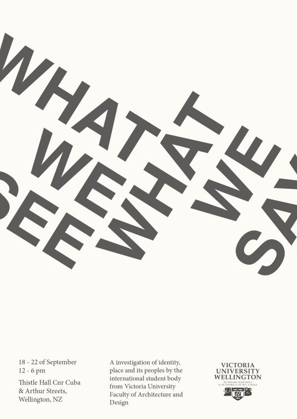 what we see, what we say poster