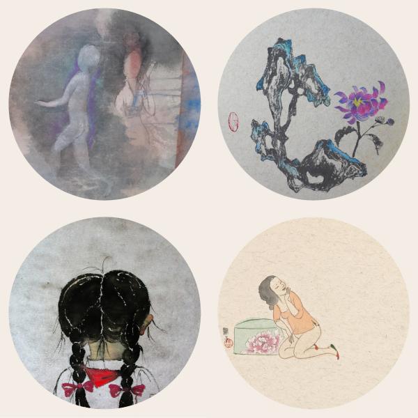 Paintings by Lan Zi, Wei Wei, Xiao Ling and Judy Huo