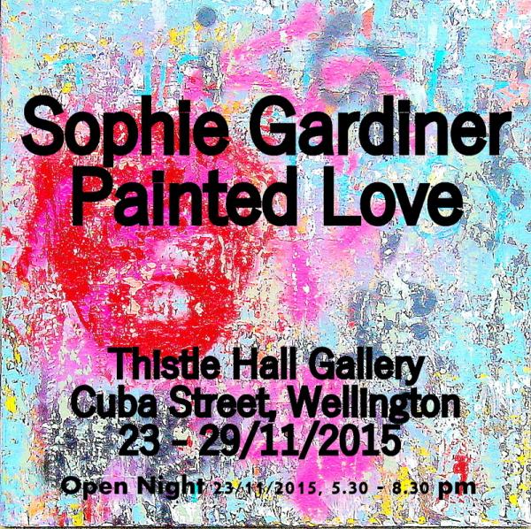 Sophie Gardiner collage and paint poster