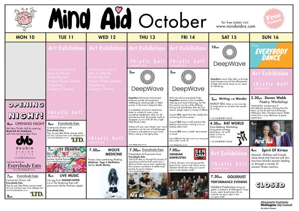 Mind Aid timetable