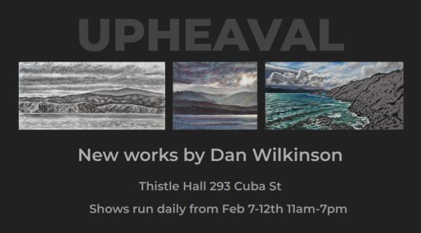 poster for exhibition, Upheaval by Dan Wilkinson