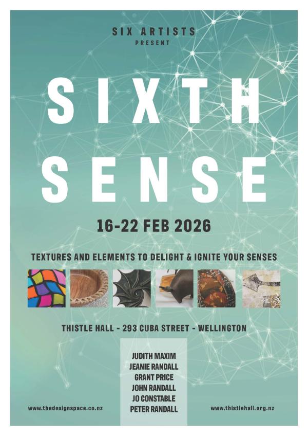 A poster for Sixth Sense exhibition at Thistle Hall Gallery