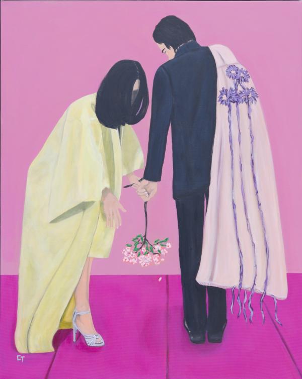 The Wedding, a painting of Nick Cave by Cordula Taiwo