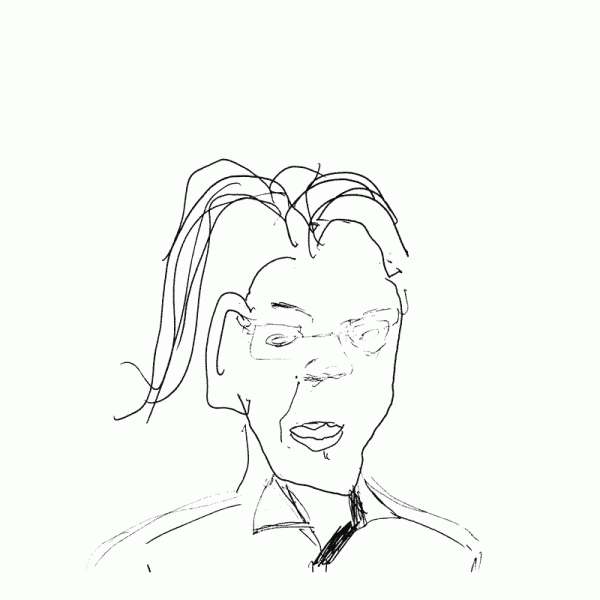 drawn image of face